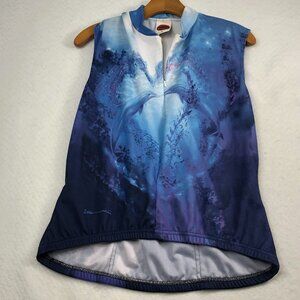 World Jerseys Women's Cycling Jersey Bike Tops Size XL Dolphin print Sumner 1991